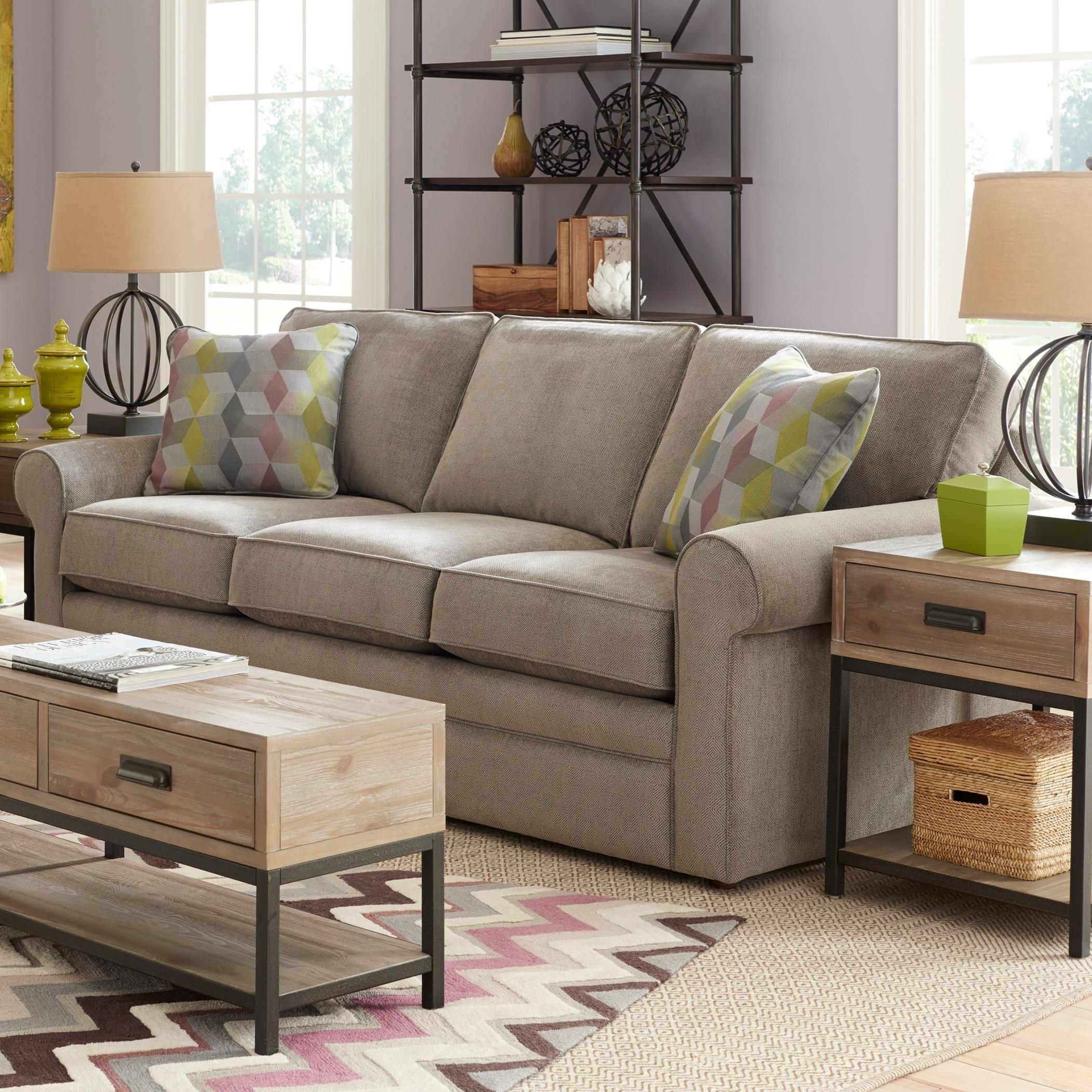 LaZBoy Collins Sofa with Rolled Arms Lindy's Furniture Company Sofas